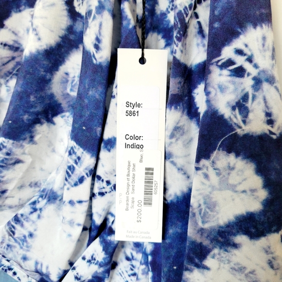 SCAPA LAUREN PERRE Sand Dollar Button Down Shirt in Indigo - Picture 7 of 8